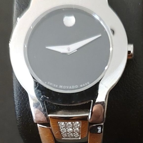 Movado Amorosa Women's Watch Stainless Steel Factory Set Diamonds - Picture 5 of 8
